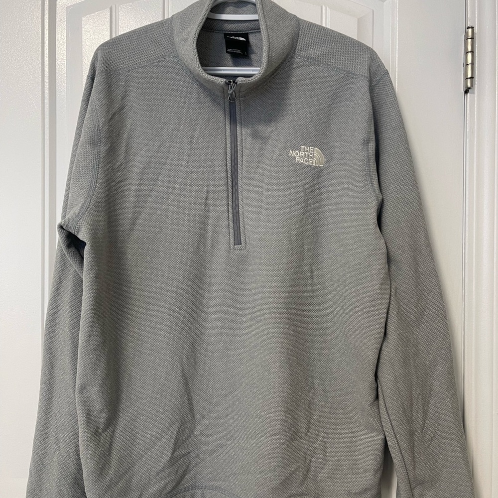 The North Face Light Gray Half-Zip Fleece